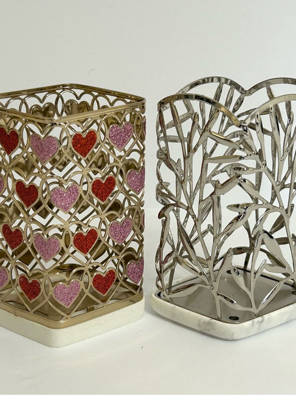 2 Soap Holder Sleeves -  Valentine’s Day hearts &  Vine leaves Design